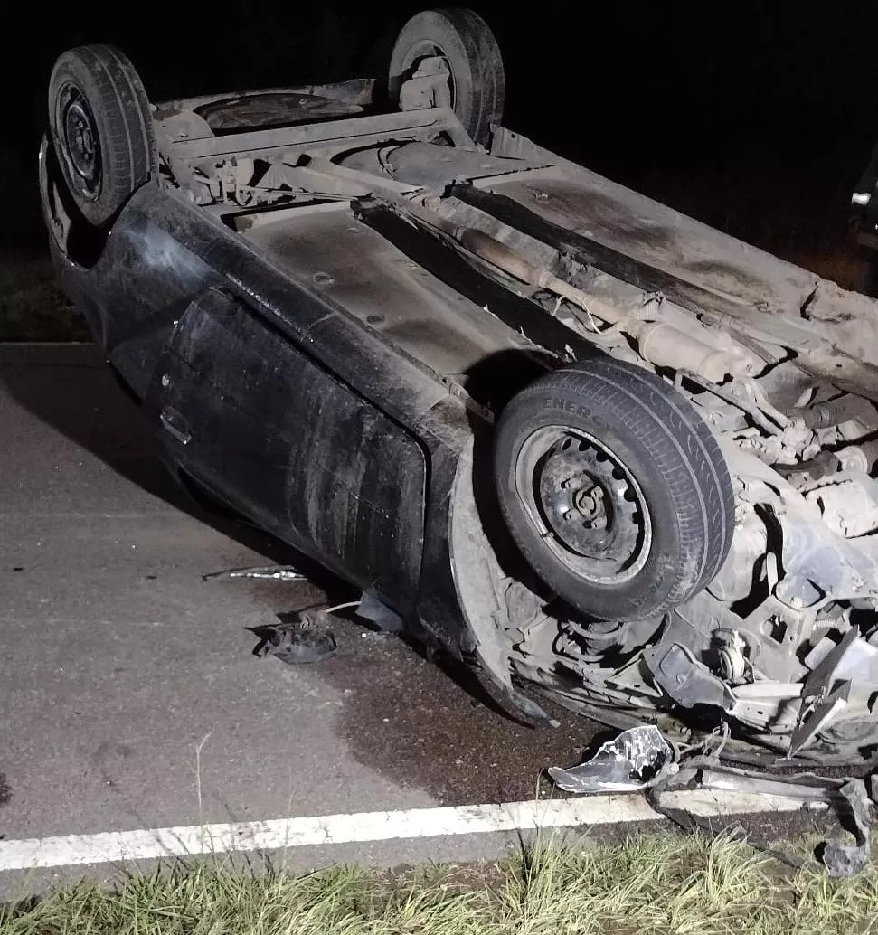 Fatal vuelco en la ruta 9 entre Luiggi y Parera, un joven perdió la vida