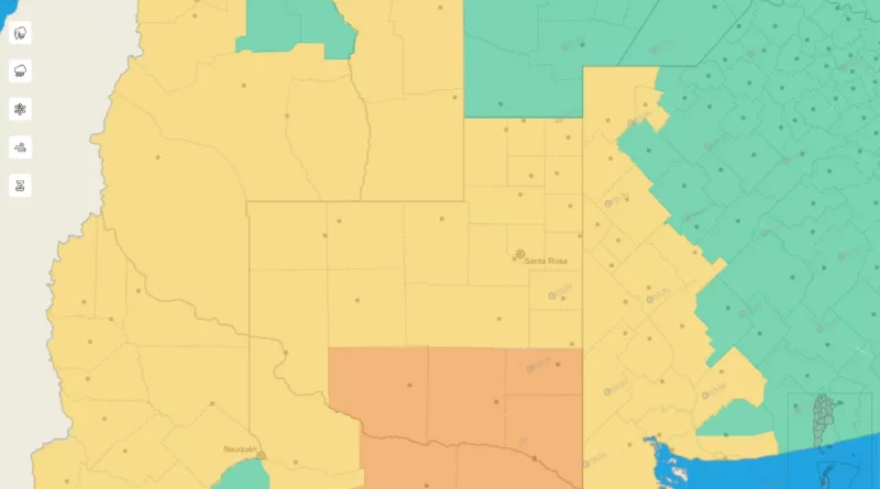 Alerta Meteorológico en La Pampa: tormentas fuertes y severas para la noche de hoy y la madrugada