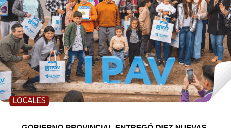 Gobierno provincial entregó diez nuevas viviendas en Ingeniero Luiggi