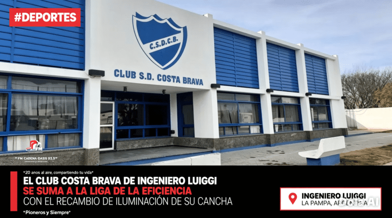 El Club Costa Brava de Ingeniero Luiggi se suma a la Liga de la Eficiencia con el recambio de iluminación de su cancha