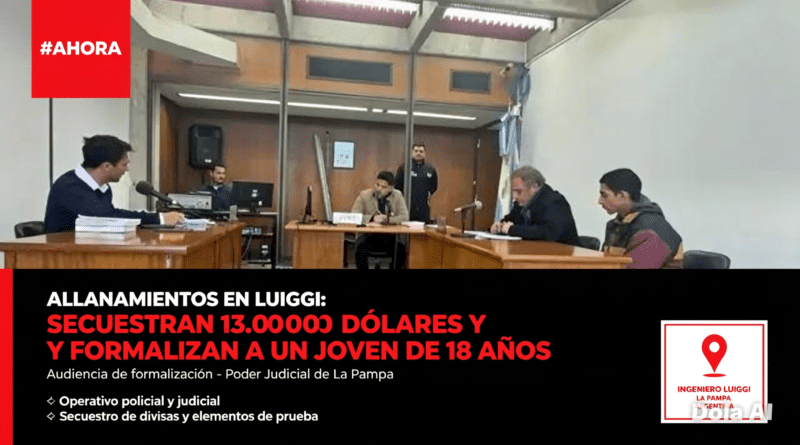 Allanamientos en Luiggi: secuestran 13.000 dólares y formalizan a un joven de 18 años