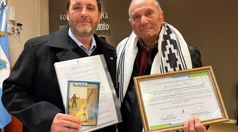 Jesús Pinni presentó “Semblanzas” y fue distinguido como Personalidad Destacada de la Cultura en Ingeniero Luiggi. Jesús Pinni presentó “Semblanzas” y fue distinguido como Personalidad Destacada de la Cultura en Ingeniero Luiggi.