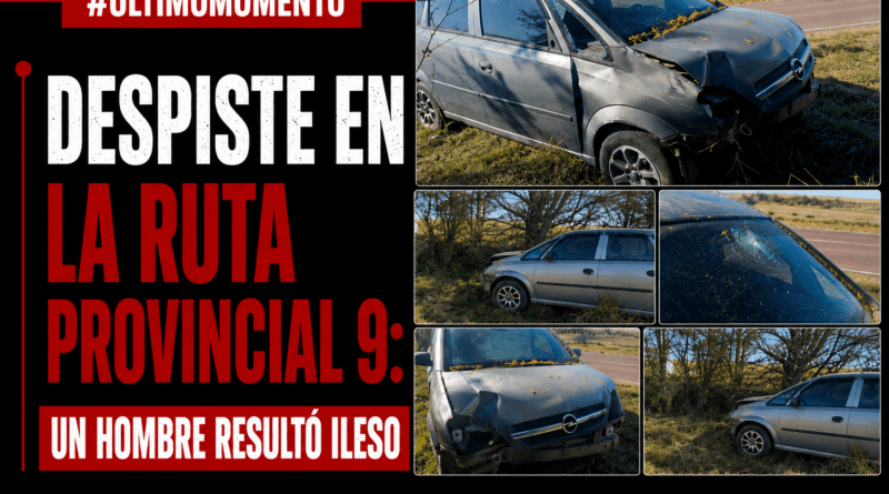 Despiste en la Ruta Provincial 9: un hombre resultó ileso