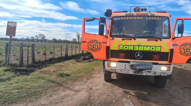 PRINCIPIO DE INCENDIO EN ZONA DE QUINTAS AL SUR DE INGENIERO LUIGGI
